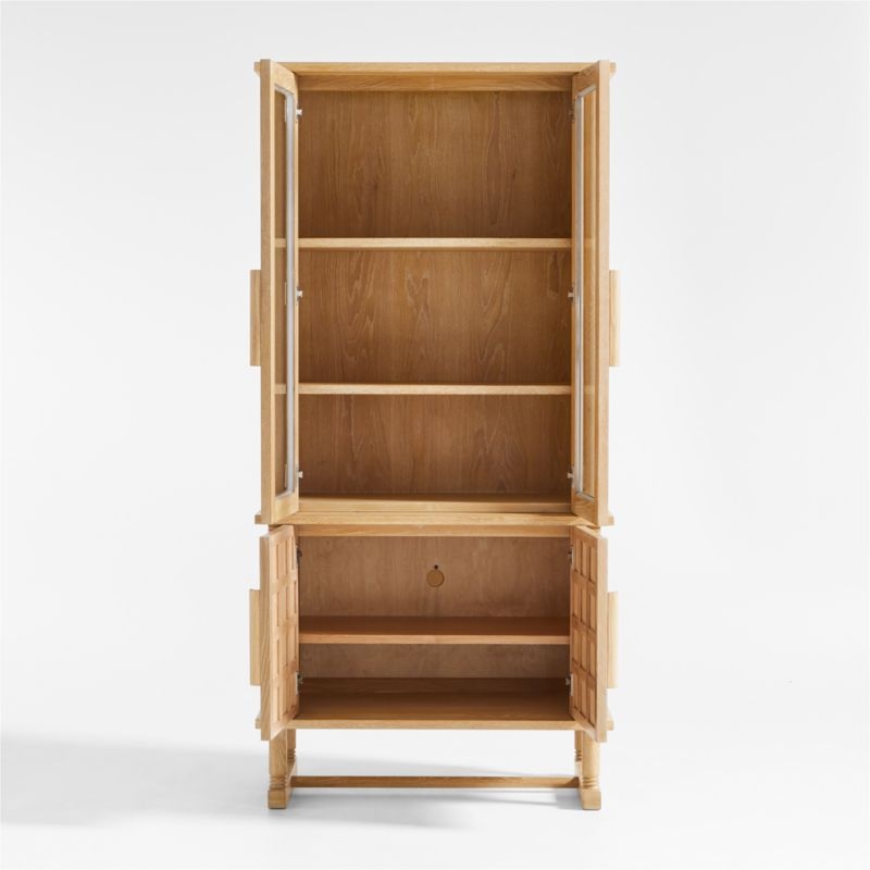 Honore Natural Oak Wood Tall Storage Cabinet by Athena Calderone - Image 3