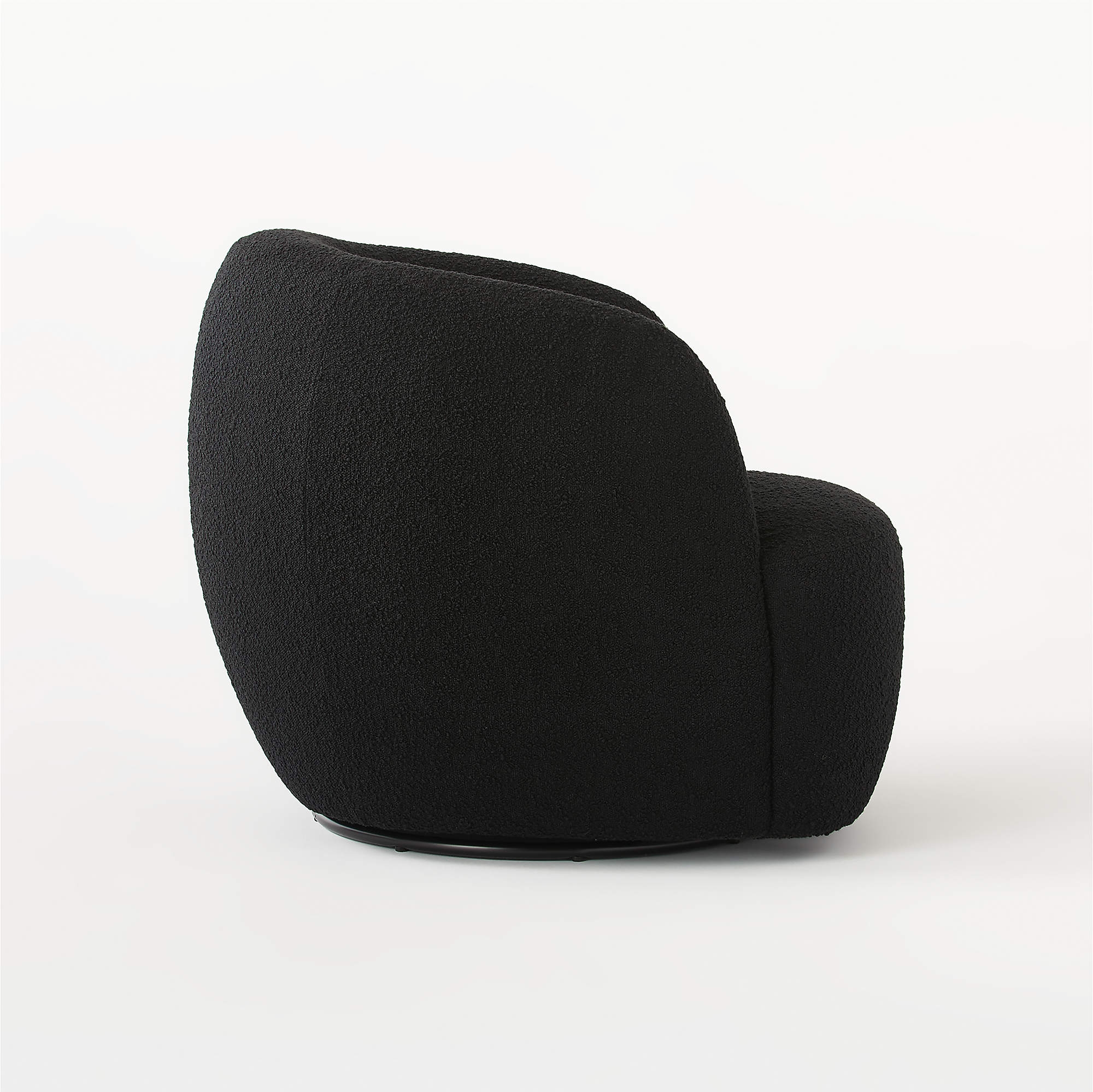 Gwyneth Black Boucle Swivel Chair by Goop - Image 3