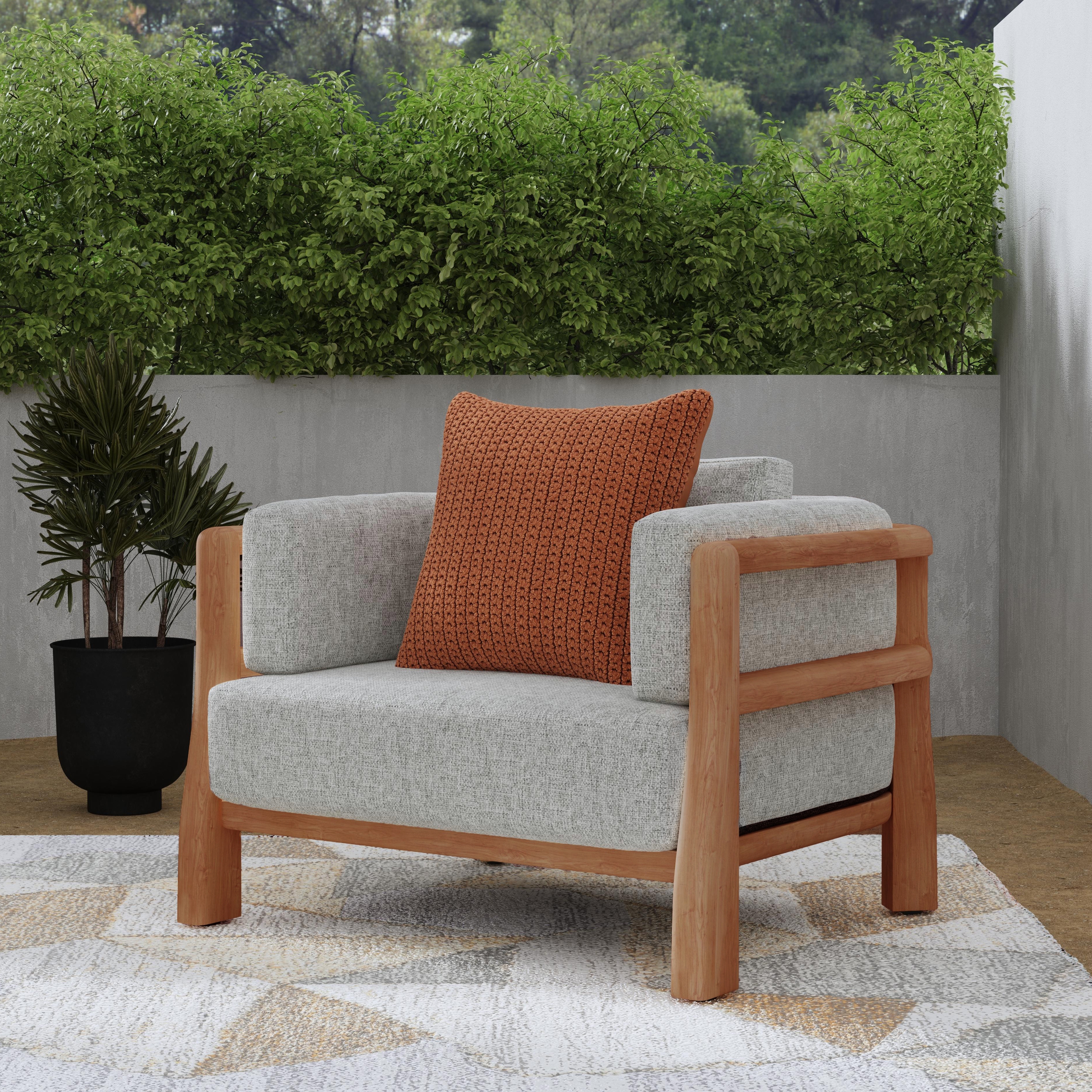 Aston Outdoor Accent Chair Natural/Gray - Image 6