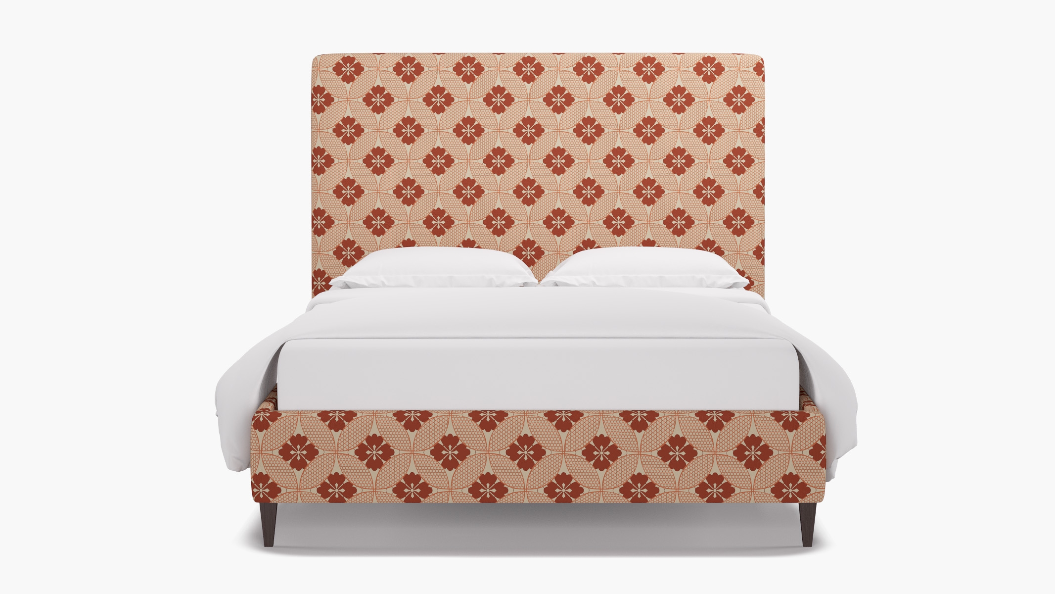 Classic Bed, Coral Solaire, Espresso Square Tapered Leg, Queen - Image 0