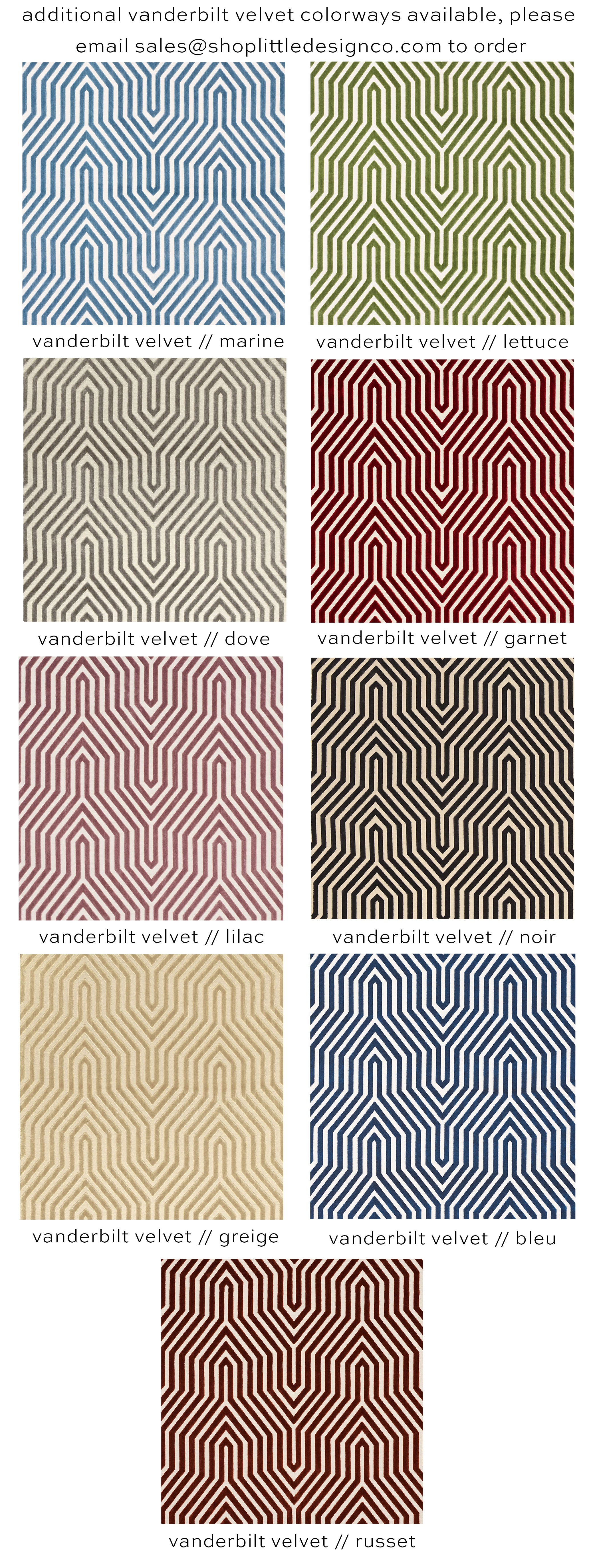 VANDERBILT VELVET // MARINE - 26" X 26" - Image 4