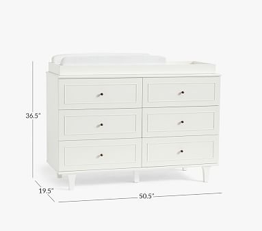 Dawson Extra-Wide Nursery Dresser &amp; Topper Set, Acorn, In-Home Delivery - Image 0