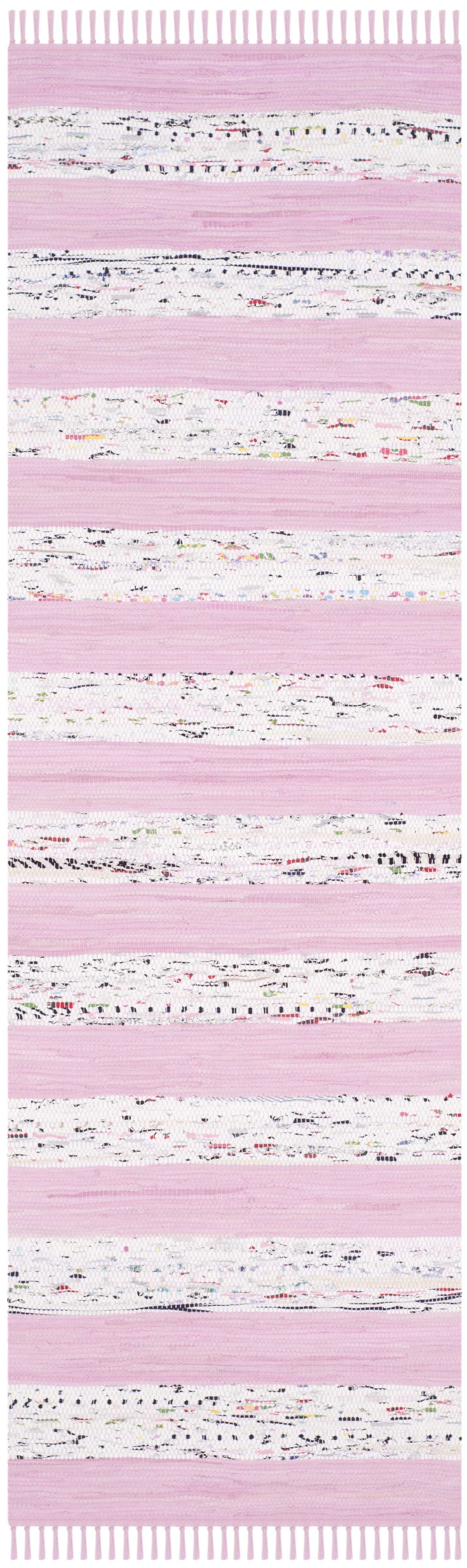 Arlo Home Hand Woven Area Rug, MTK720E, Ivory/Light Pink,  2' 3" X 7' - Image 0