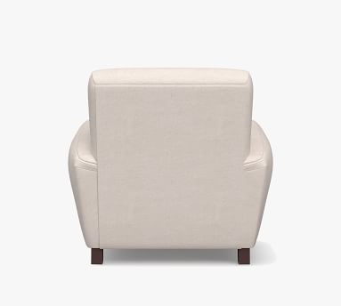 Manhattan Square Arm Upholstered Armchair, Polyester Wrapped Cushions, Twill Cream - Image 5
