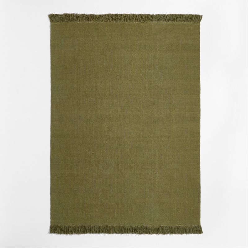 Flatweave Jute Tassel Oregano Green Area Rug 8'x10' by Laura Kim - Image 2