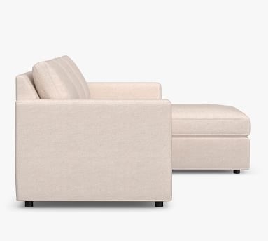 Sanford Square Arm Upholstered Left Arm Sofa with Chaise Sectional, Polyester Wrapped Cushions, PRF Everydayvelvet(TM) Buckwheat - Image 3