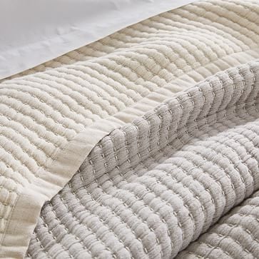 Organic Double Cloth Blanket, Full/Queen, Pearl Gray - Image 2