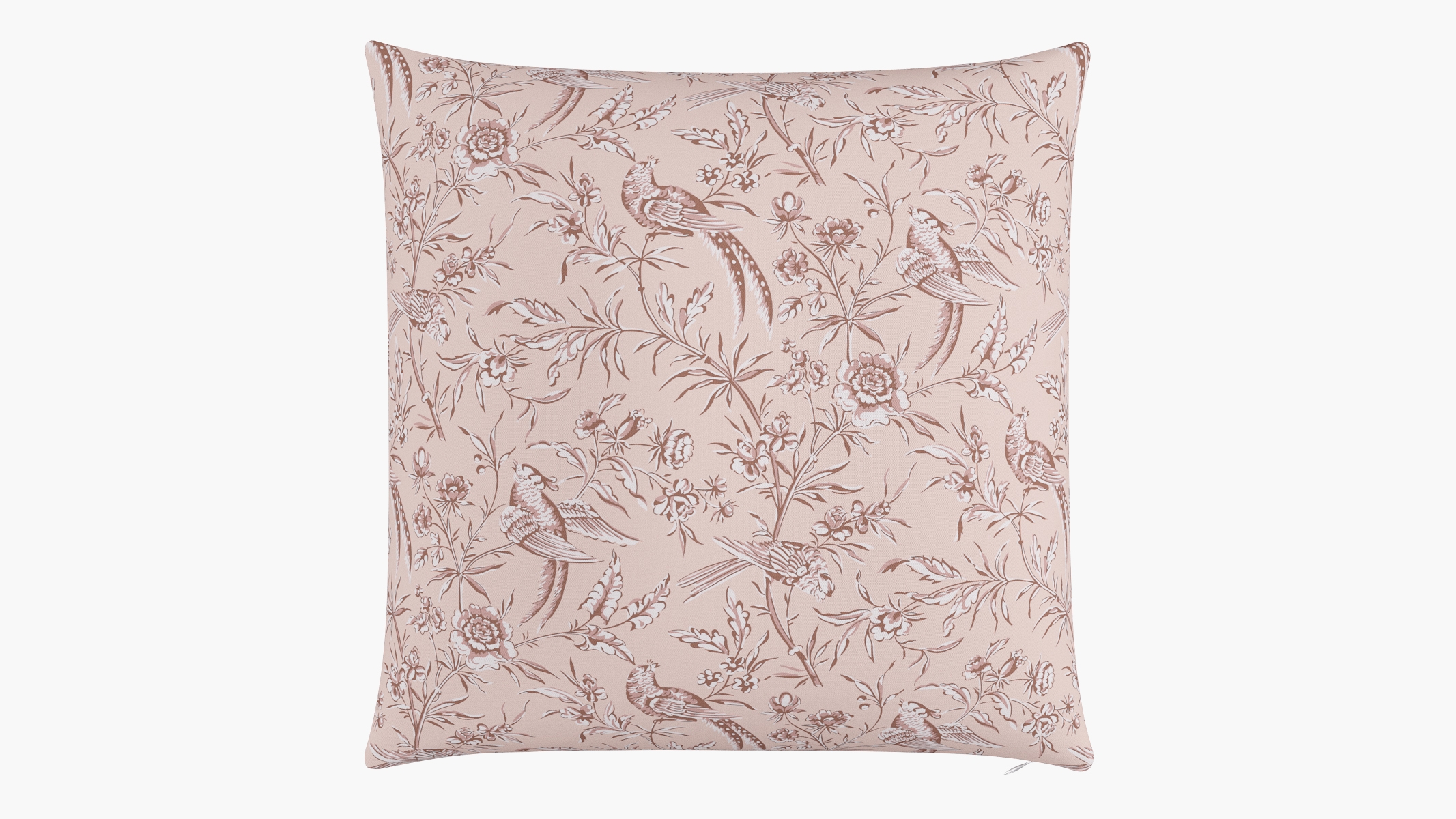 Throw Pillow 26", Blush Aviary, 26" x 26" - Image 0
