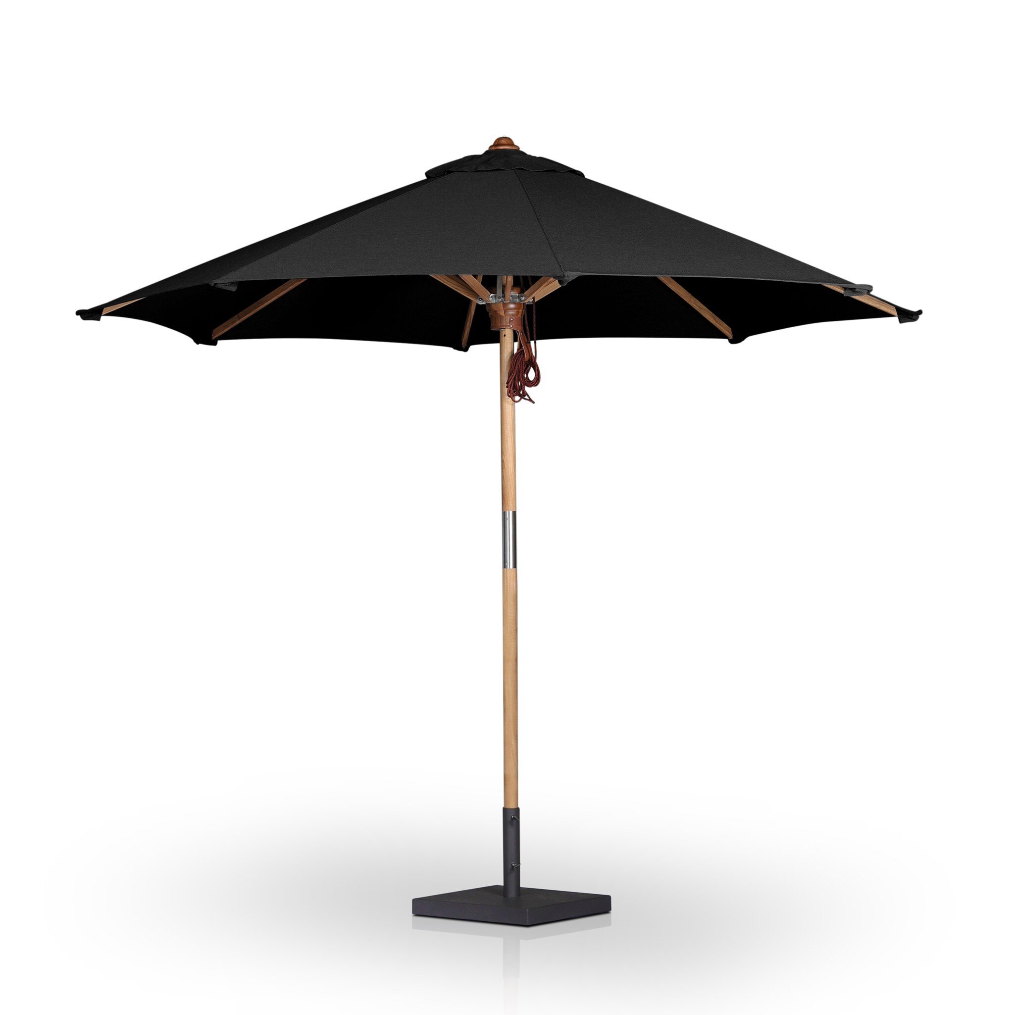 Baska Outdoor Round Umbrella - Arashi Black - Image 0