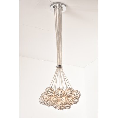 Haslam 16 - Light Unique Modern Linear Chandelier with Crystal Accents - Image 0