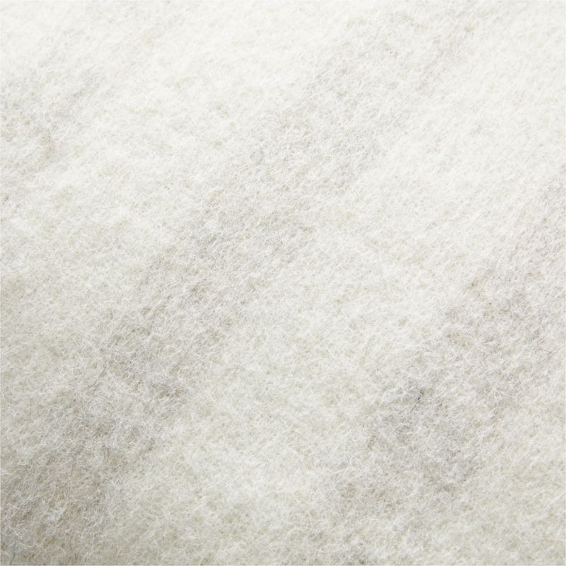 Stills Cream and Ivory Alpaca Wool Throw Pillow with Feather-Down Insert 23"x23" - Image 1