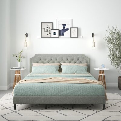 Hinsdale Tufted Upholstered Low Profile Platform Bed - Image 0