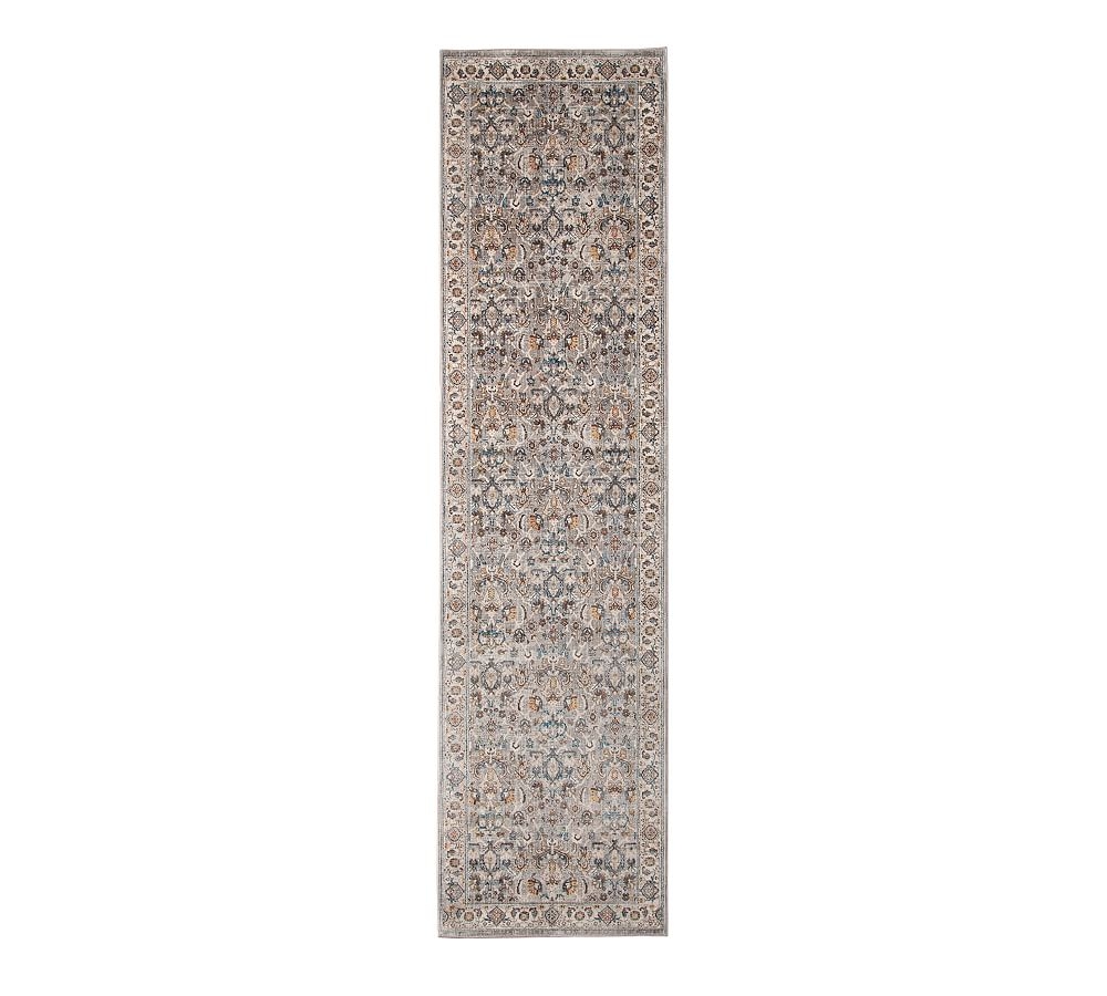 Esmerelda Persian-Style Rug, 2 x 10', Gray Ivory - Image 0