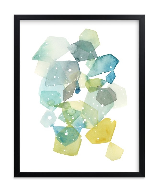 Hexagon With Dots In Blue Limited Edition Fine Art Print 1 - Image 0