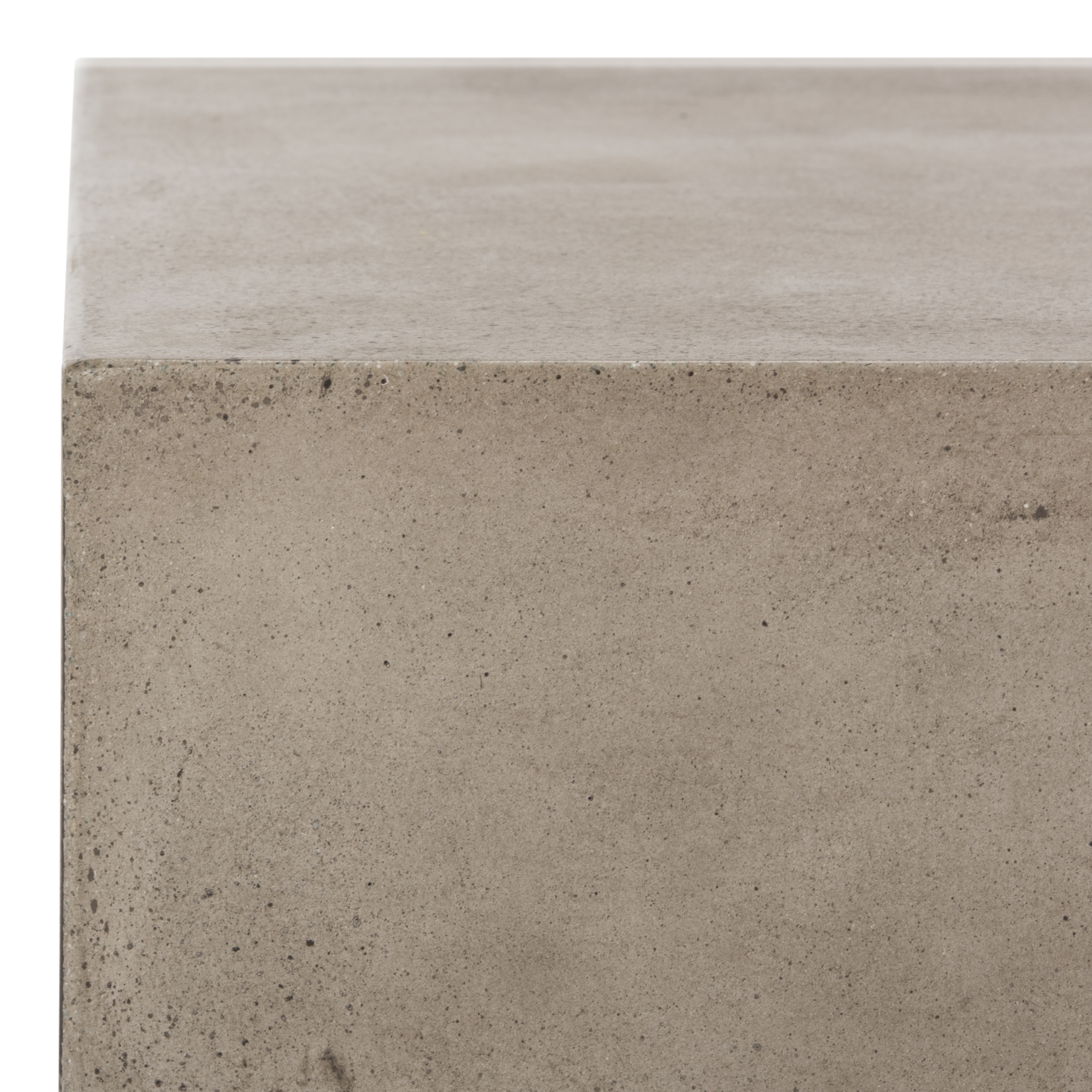 Gargon Indoor/Outdoor Modern Concrete 9.84-Inch H Coffee Table With Casters - Dark Grey - Arlo Home - Image 3