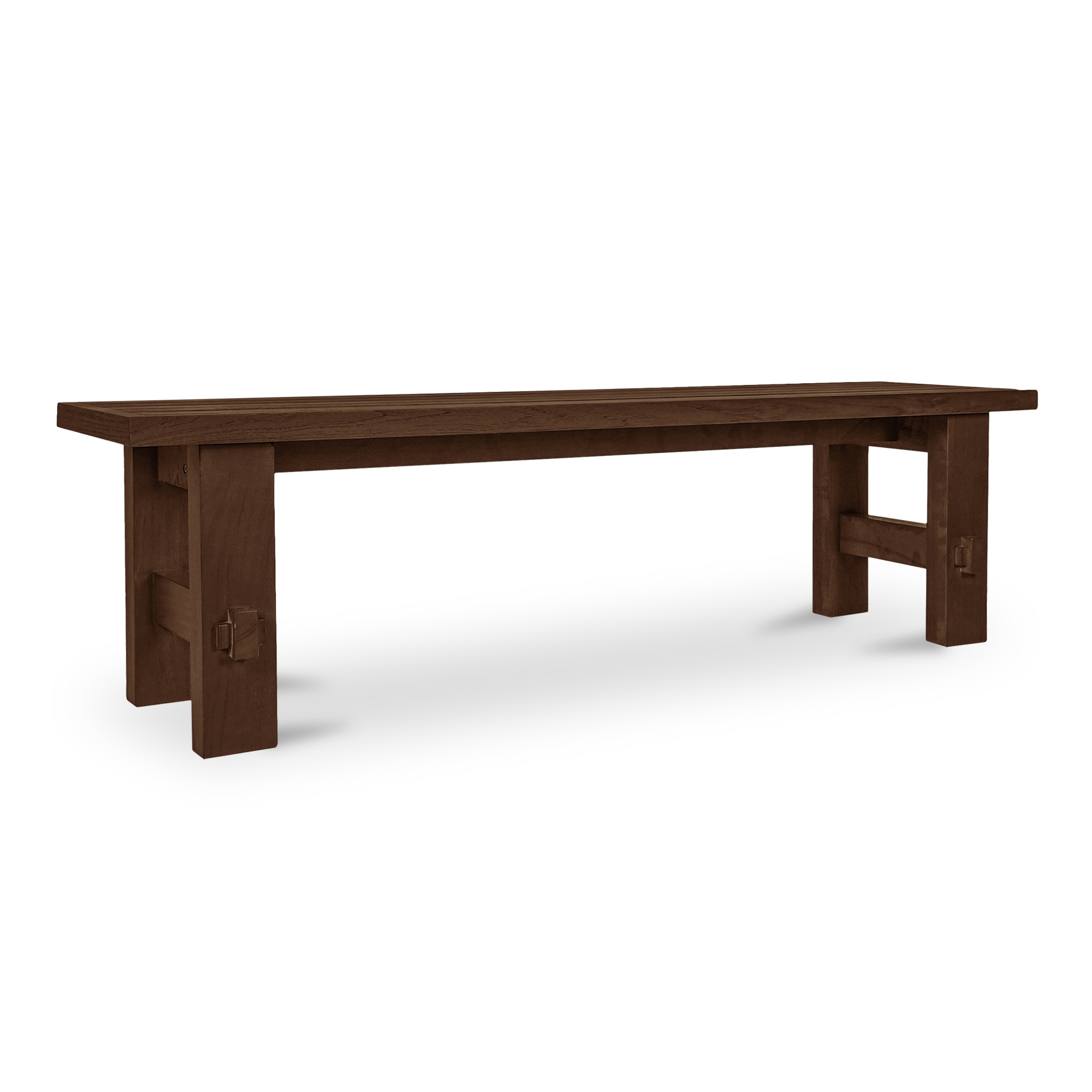 Esmond Outdoor Dining Bench Brown - Image 2