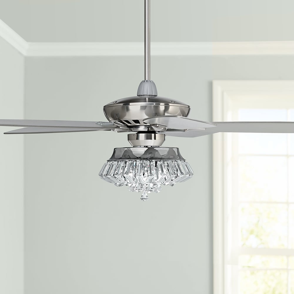 52" Casa Journey Brushed Nickel Deco LED Ceiling Fan - Style # 71G60 - Image 0