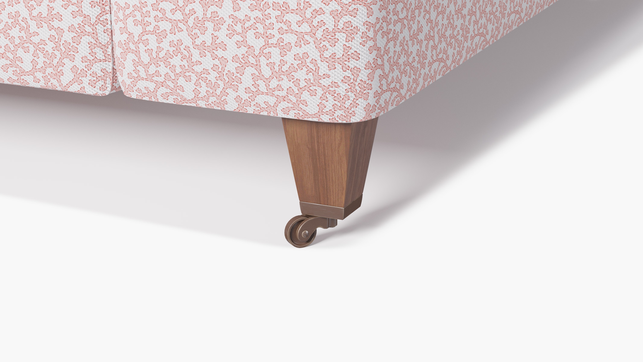 Classic Sofa, Flamingo Hele Bay, Walnut with Antique Brass Caster - Image 1