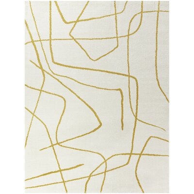 Elkhorn Abstract Mustard/White Area Rug - Image 0