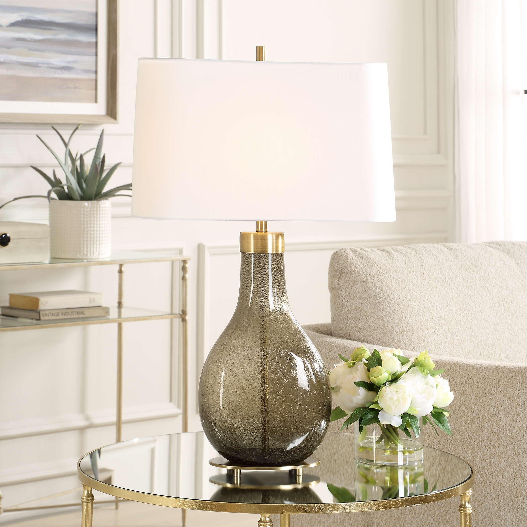 Shyla Dark Glass Table Lamp - Image 4