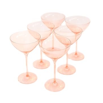Estelle Colored Glass Martini Glass Set Lavender - Image 2
