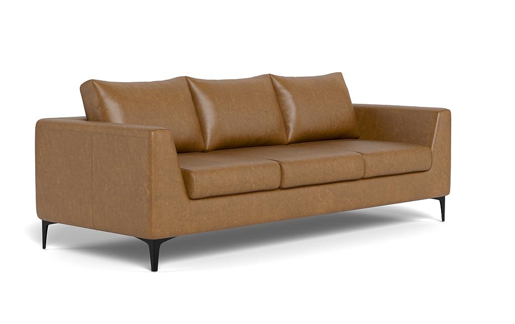 Asher Leather 3-Seat Sofa - Image 1