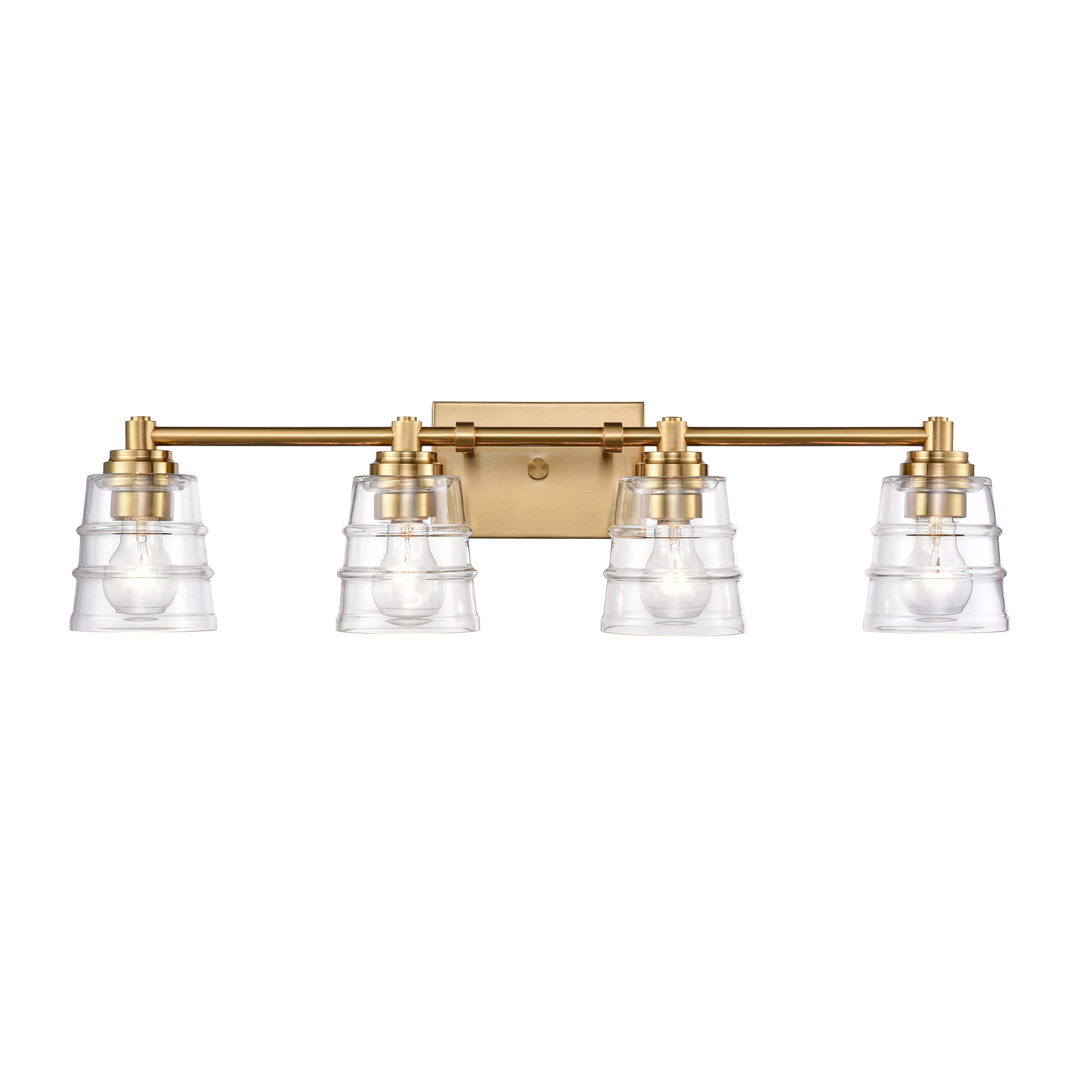 Pulsate 30.25'' Wide 4-Light Vanity Light - Satin Brass - Image 0