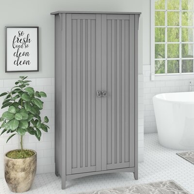 Salina 31.49" W x 62.95" H x 15.74" D  Free-Standing Bathroom Cabinet - Image 0