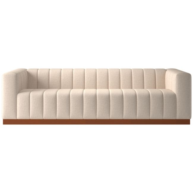 Forte 101" Artisan Barley Sofa with Walnut Base - Image 0