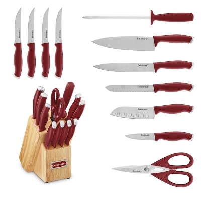 Cuisinart ColorPro Collection 12-Piece Knife Set, Red Handle - Image 4