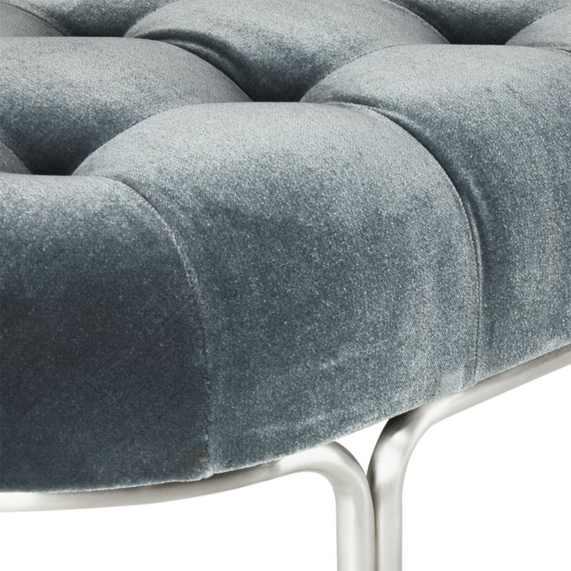Luxey Tufted Faux Mohair Bench - Image 4