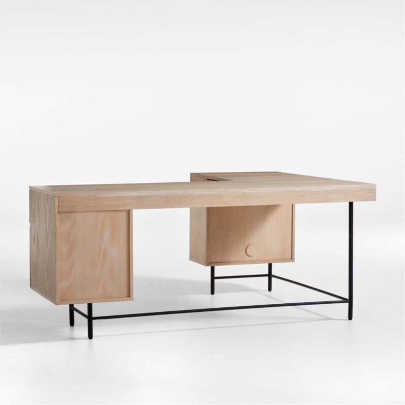 Dunn Oak L-Shaped Desk - Image 3