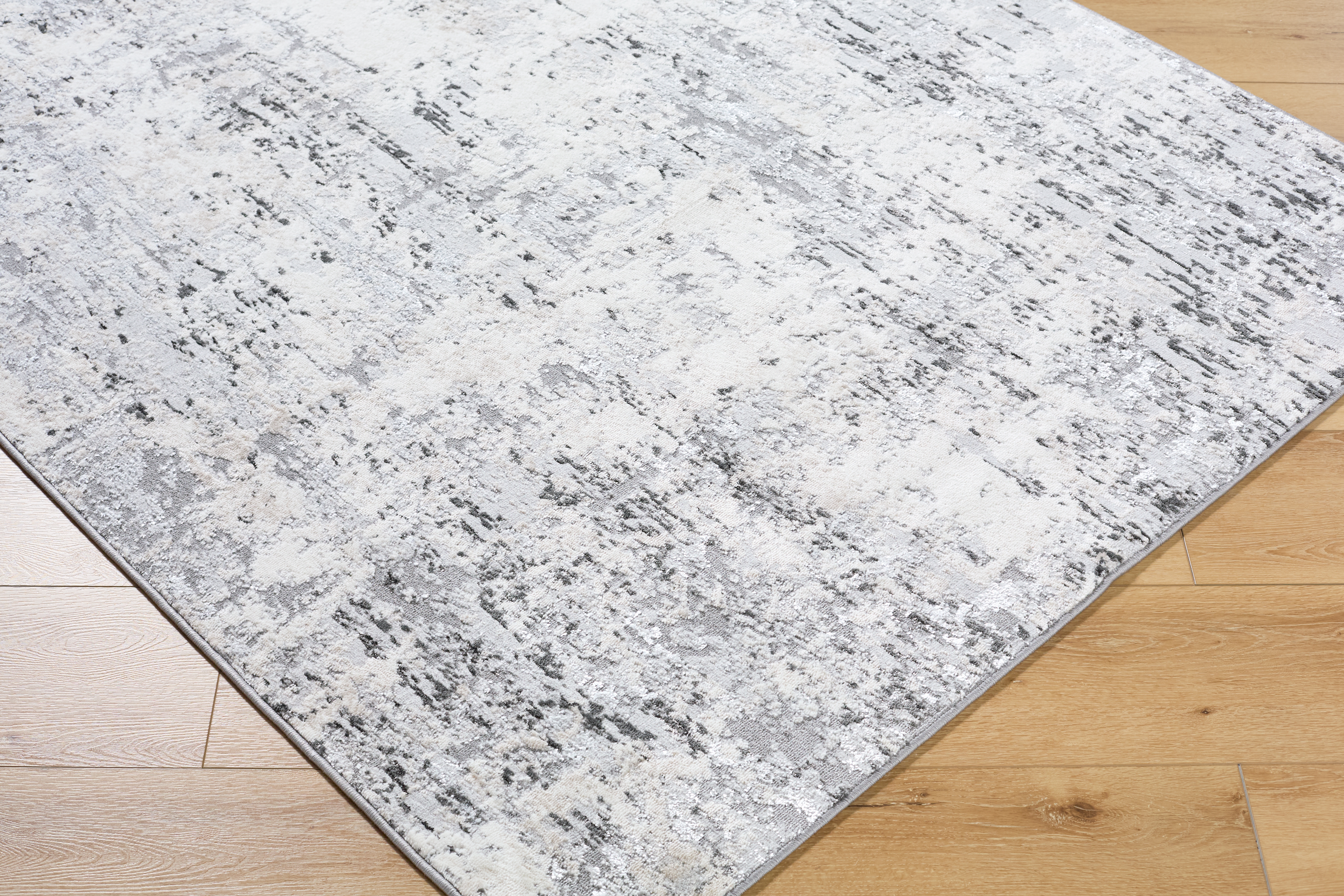 Lustro Gray Indoor 5'3" x 7' Machine Woven Rug - Image 4