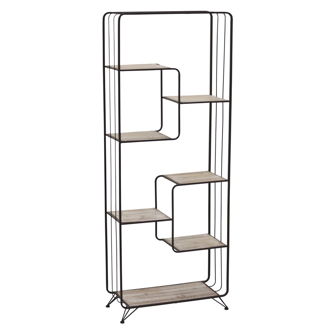 "Plutus Brands Plutus Brands Metal /Wood  Shelving Unit In Brown Metal" - Image 0