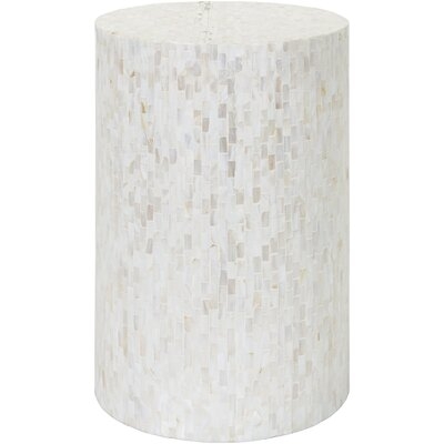 Ani Stone Drum End Table - Image 0