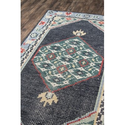 Jarvis Hand-Knotted Wool/Cotton Blue/Gray/Green Area Rug - Image 0