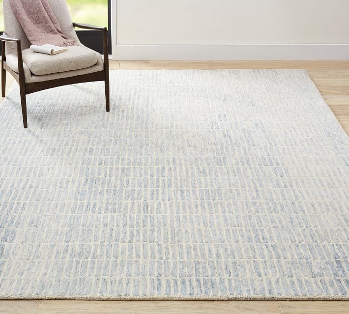 Capitola Hand Tufted Wool Rug , 8 x 10', Blue - Image 3