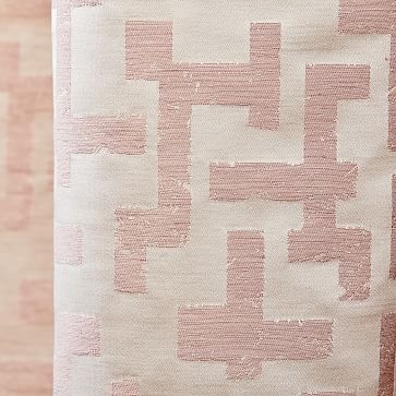 Maze Jacquard Curtain, Pink Stone, 48"x84", Set of 2 - Image 1