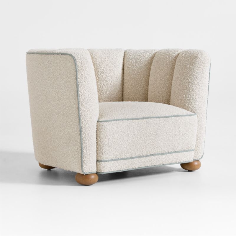 Hatsby Cream Boucle Kids Accent Chair by Jake Arnold - Image 3