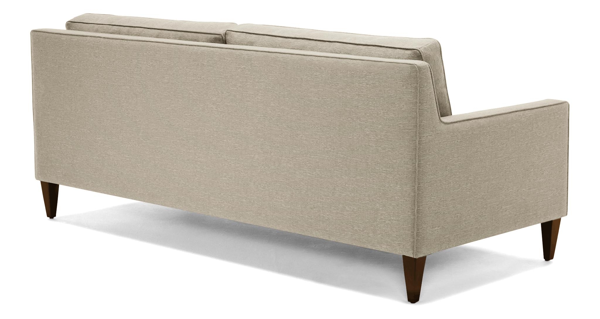 Gray Levi Mid Century Modern Sofa - Bloke Cotton - Mocha - Image 3