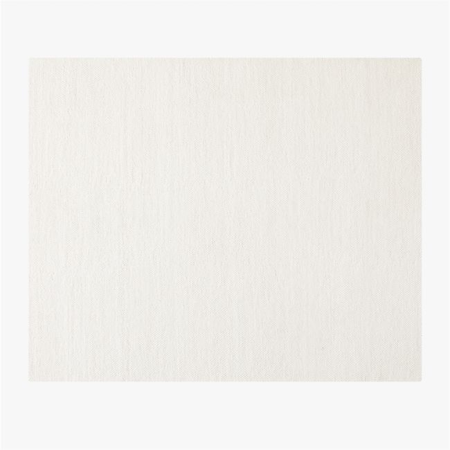 Tama Handwoven Warm White Merino Wool Area Rug 6'x9' - Image 0