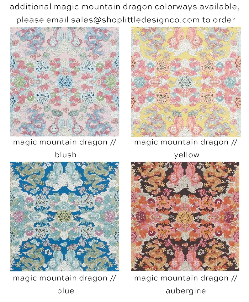 MAGIC MOUNTAIN DRAGON // BLUSH - 20” X 26” STANDARD SHAM - Image 3