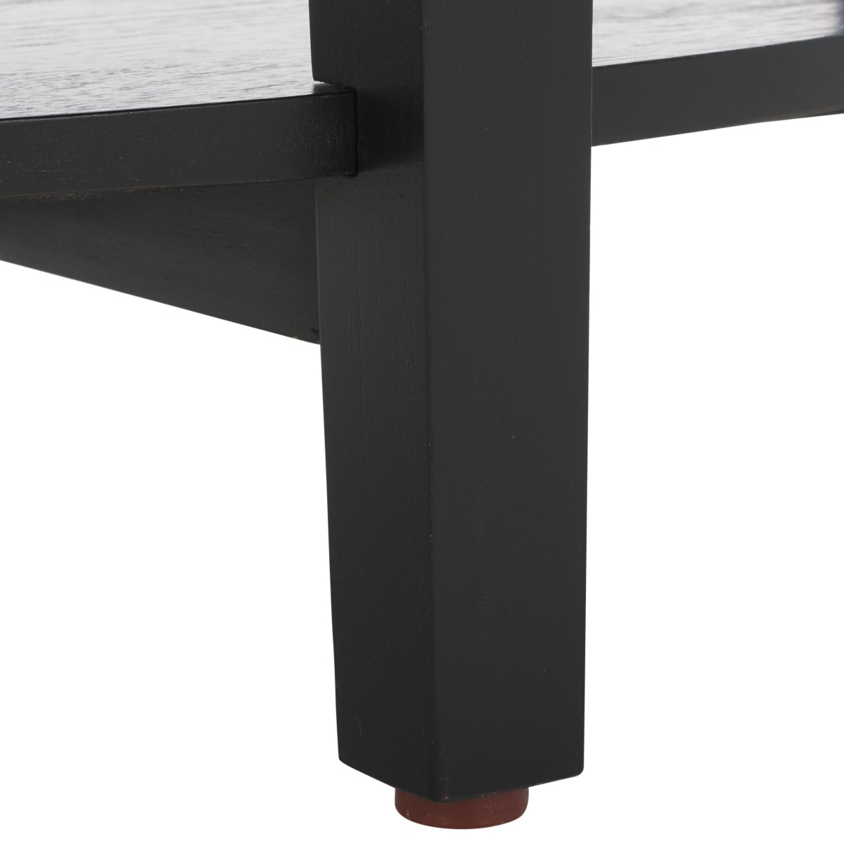 Leonardi Oval Wood Accent Table - Black - Image 3
