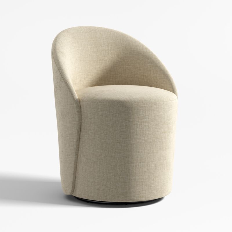 Odette Upholstered Swivel Dining Chair - Image 1
