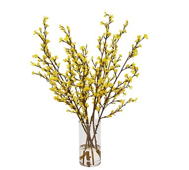 Faux Yellow Forsythia Branches Composed Arrangement, 32'' - Image 0