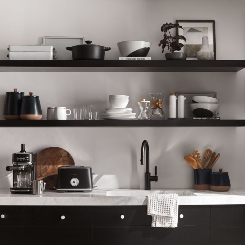 Thero Large Matte Black Ceramic Canister - Image 1