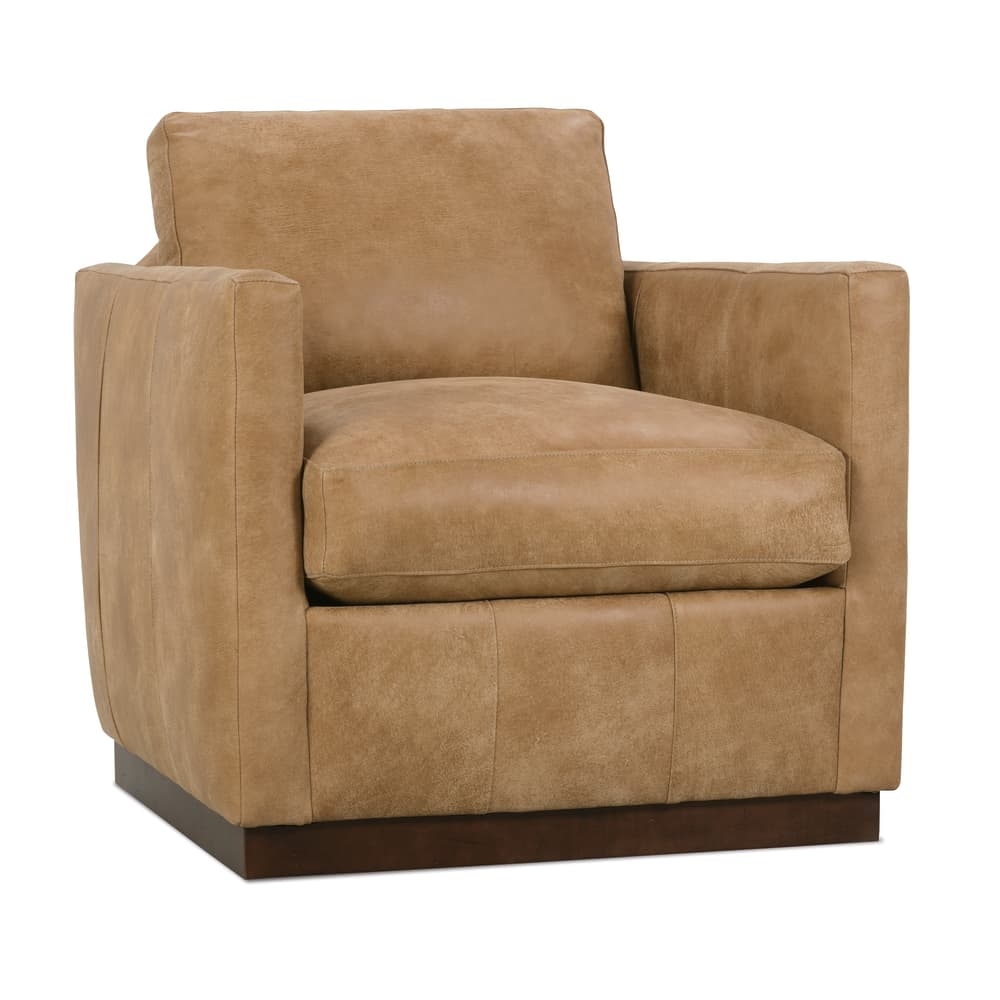 Allie Leather Swivel Chair - Image 1