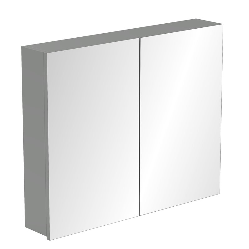 Vallessi Surface Mount Frameless 2 Door Medicine Cabinet with 3 Adjustable Shelves - Image 0