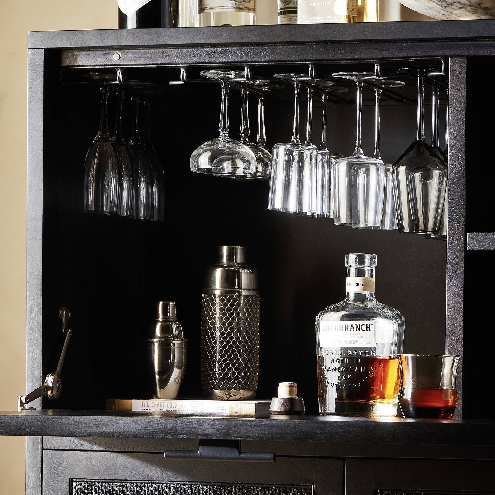 Caprice Bar Cabinet - Black Wash Mango - Image 16