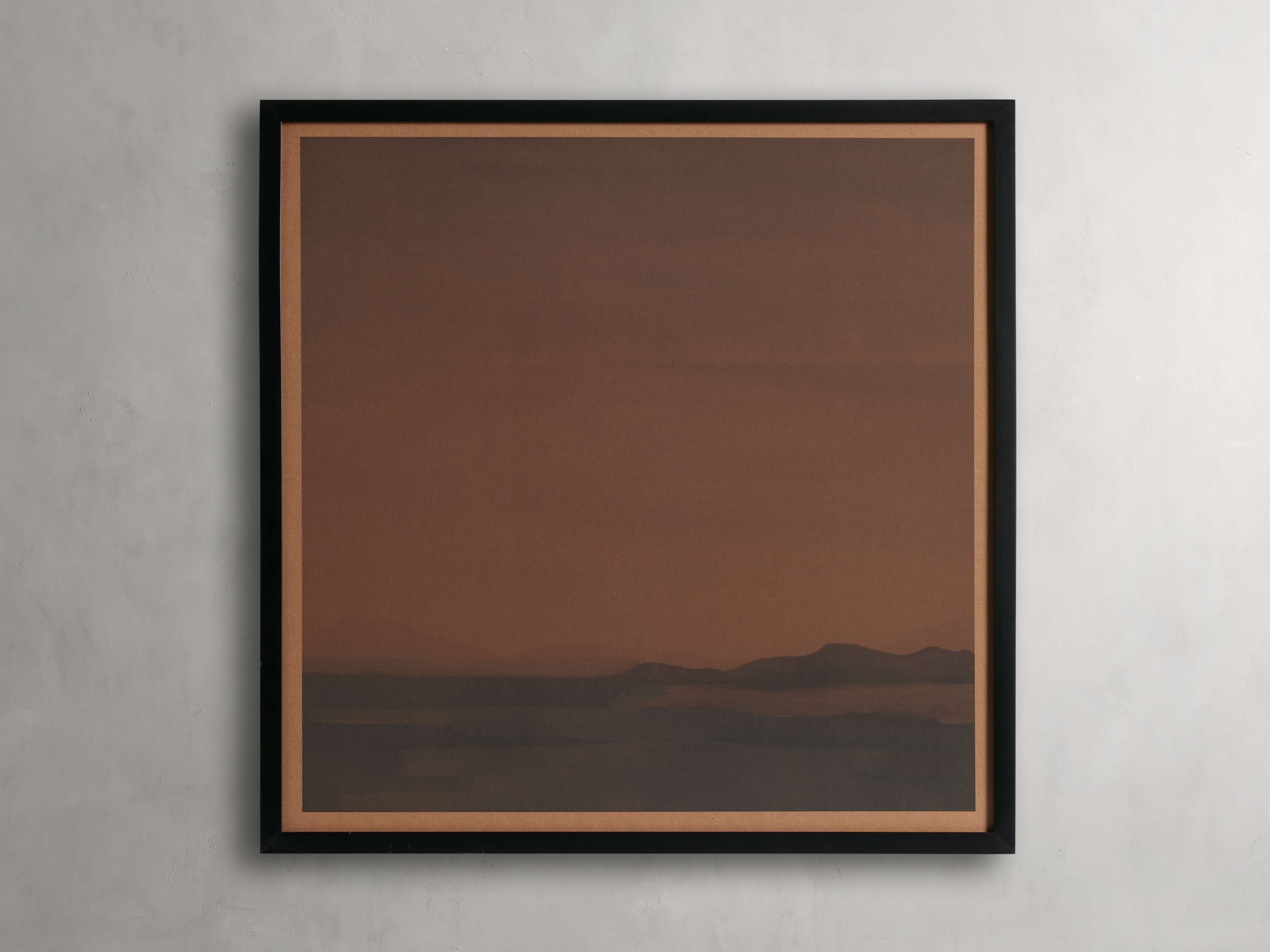 Dusky Horizon Framed Print in Wood Brown - Image 0